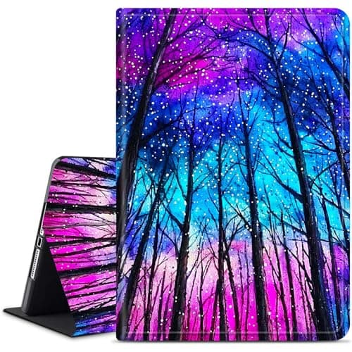 Dikoer for Samsung Galaxy Tab A 8.0" 2017 (SM-T380/T385) Tablet Case, Multiple Viewing Angles & Kickstand Back Case Drop Protection Smart Cover, Galaxy Forest