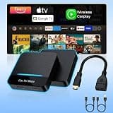 Car TV Mate-HDMl Multimedia Adapter for Fire TV Stick/Google T V Sticks/Game Consoles/Screen Throwers,2 in 1 Carplay T V Adapter with HDMI and USBC Port for iPhone, Convert Wired to Wireless Car Play