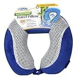 Cloudz Comfort Gel Memory Foam Travel Neck Pillow - Blue