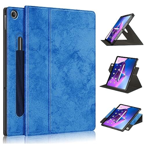 for Lenovo Tab M10 Plus 2022 10.6inch TB-125F/128F Shockproof Smart Tablet Cover Case,360°Multi- Viewing Angles Stand Folio Hard PC Back Shell with Auto Wake Sleep(Dark Blue)