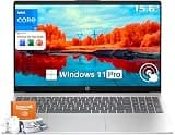 HP 15.6" Touchscreen Laptop Business Students, Intel 6-core i3 Processor(Up to 4.4 GHz), 32 GB RAM, 1 TB SSD, Intel UHD GPU, Wi-Fi 6E, Long Battery Life, Windows 11 Pro, Copilot, Accessories