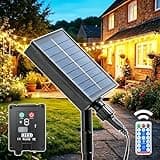 Yowin 1200 mAh Solar Panel for Solar Garden Lights, Lithium Battery Panel, 8 Flashing Modes Outdoor Fairy Lights Board with Remote Control for LED Fairy Light