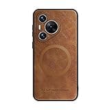 Pzwoxukhov Compatible with Huawei Pura 80 Pro Case Cover,PU Leather,Shockproof Phone Case,Compatible with Huawei Pura 80 Pro+ Case Brown