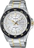 Casio MTD-1078SG-7AV Men's Analog Watch, Two-Tone Stainless Steel Band, Day-Date Display, 100M Water Resistant