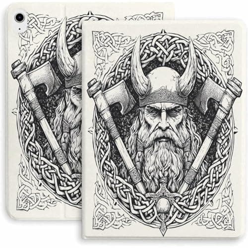 Viking Warrior Case for iPad 9th/10th/11th Gen,Mini 5/4/3/2/1(7.9in) Mini 6 (8.3in) Mini 7(8.3in),Air 4/5/6/7,Pro 11in(2020/2021/2022/2024) Auto Wake/Sleep
