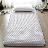 Tatami Sleeping Mattress Thin Sleeping, Folding Portable Japanese Floor Mattress With Non-Slip Back, Shiki Futon, Rolling Futon Mattress, For Camping Sofa, Grey, Queen