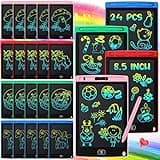 Zhehao 24 Pieces LCD Writing Tablet Doodle Board 8.5 Inch Colorful Reusable Screen Board Pad Reusable Drawing Writing Learning Educational Pad Toys for Girls Boys 8-10 3-10(Classic Round Style)