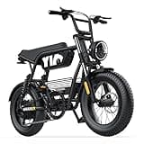 COSWHEEL Electric Bike for Adults, 2000 Peak Motor Electric Motorcycle, 48VBattery, up to 32MPH Off Road Electric Bike, 16" Fat Tire, Dual Suspension, Hydraulic Brakes