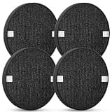 4 Pack Halo Replacement Filters, Compatible with Pure Enrichment PureZone Halo Air Puri-fier Model PEAIRDSK, 2-in-1 HEPA Filters and Activated-Carbon Pre-filters