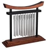 Woodstock Wind Chimes Tranquility Table Chime -Silver Aluminum Solid Rods, Small 9 - Inch Tall, Bell Percussion Instrument for Meditation, Yoga, Classrooms, Offices, Great for Awareness, Relaxation.